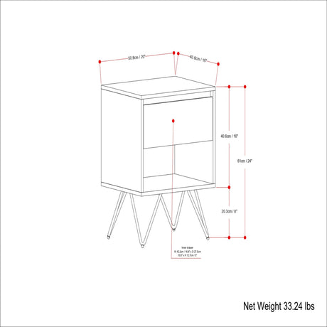 Hunter - Nightstand - Natural