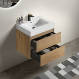 Alice - Bathroom Vanity With Sink, Large Storage Wall Mounted Floating Bathroom Vanity For Modern Bathroom