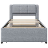 Upholstered Platform Bed With Multifunctional Trundle