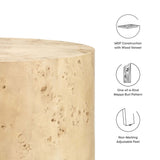 35 Inch Sophisticated Round Burl Wood Coffee Table - Coffee Tables available at Alpine Outlets in Denver
