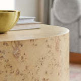 35 Inch Sophisticated Round Burl Wood Coffee Table - Coffee Tables available at Alpine Outlets in Denver