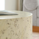 35 Inch Sophisticated Round Burl Wood Coffee Table - Coffee Tables available at Alpine Outlets in Denver