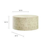 35 Inch Sophisticated Round Burl Wood Coffee Table - Coffee Tables available at Alpine Outlets in Denver