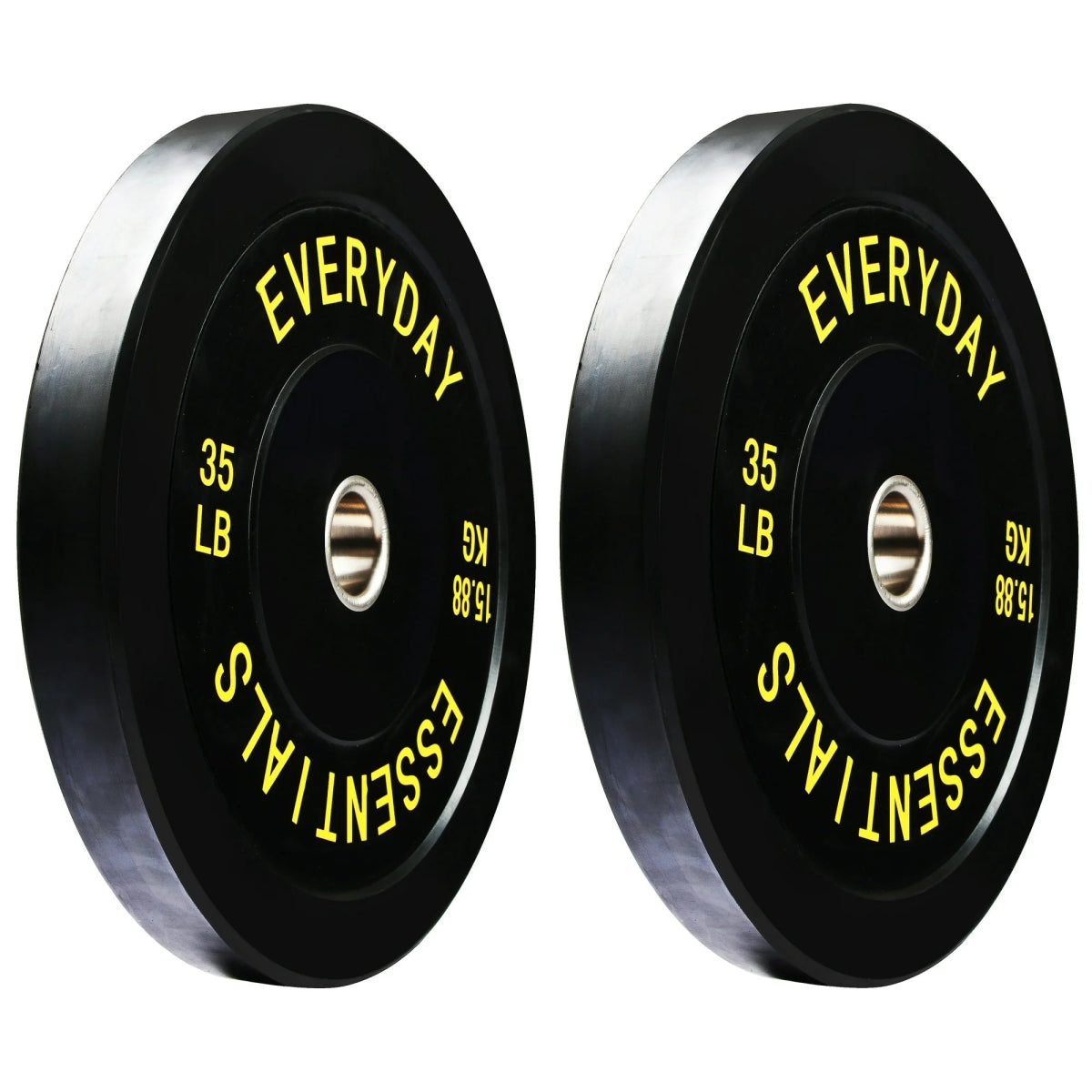 35 lbs Pair BalanceFrom Olympic Bumper Plate Weight Plate with Steel Hub, Black - available at Alpine Outlets in Denver