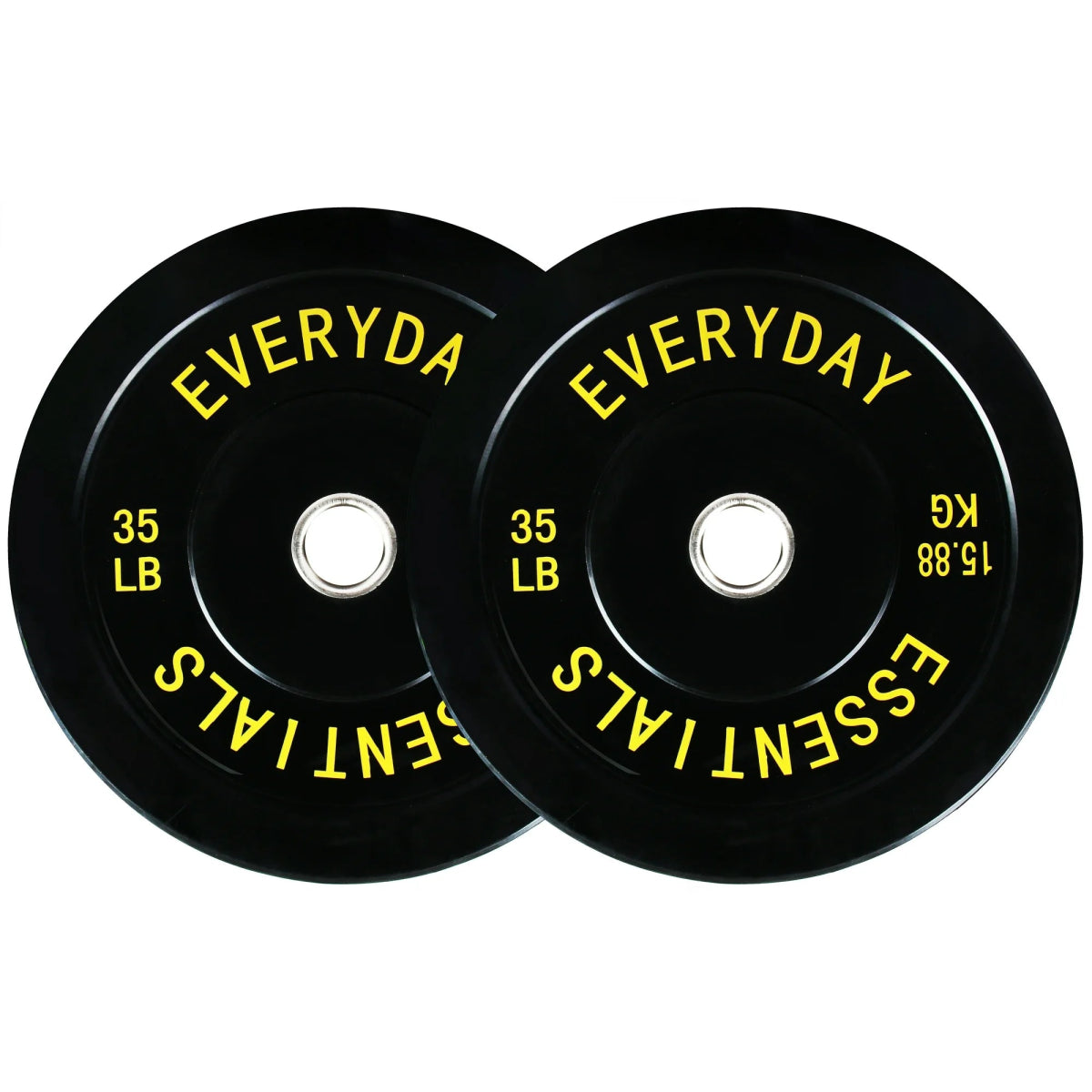 35 lbs Pair BalanceFrom Olympic Bumper Plate Weight Plate with Steel Hub, Black - available at Alpine Outlets in Denver