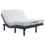 Negan Twin XL Adjustable Bed Base - Grey and Black
