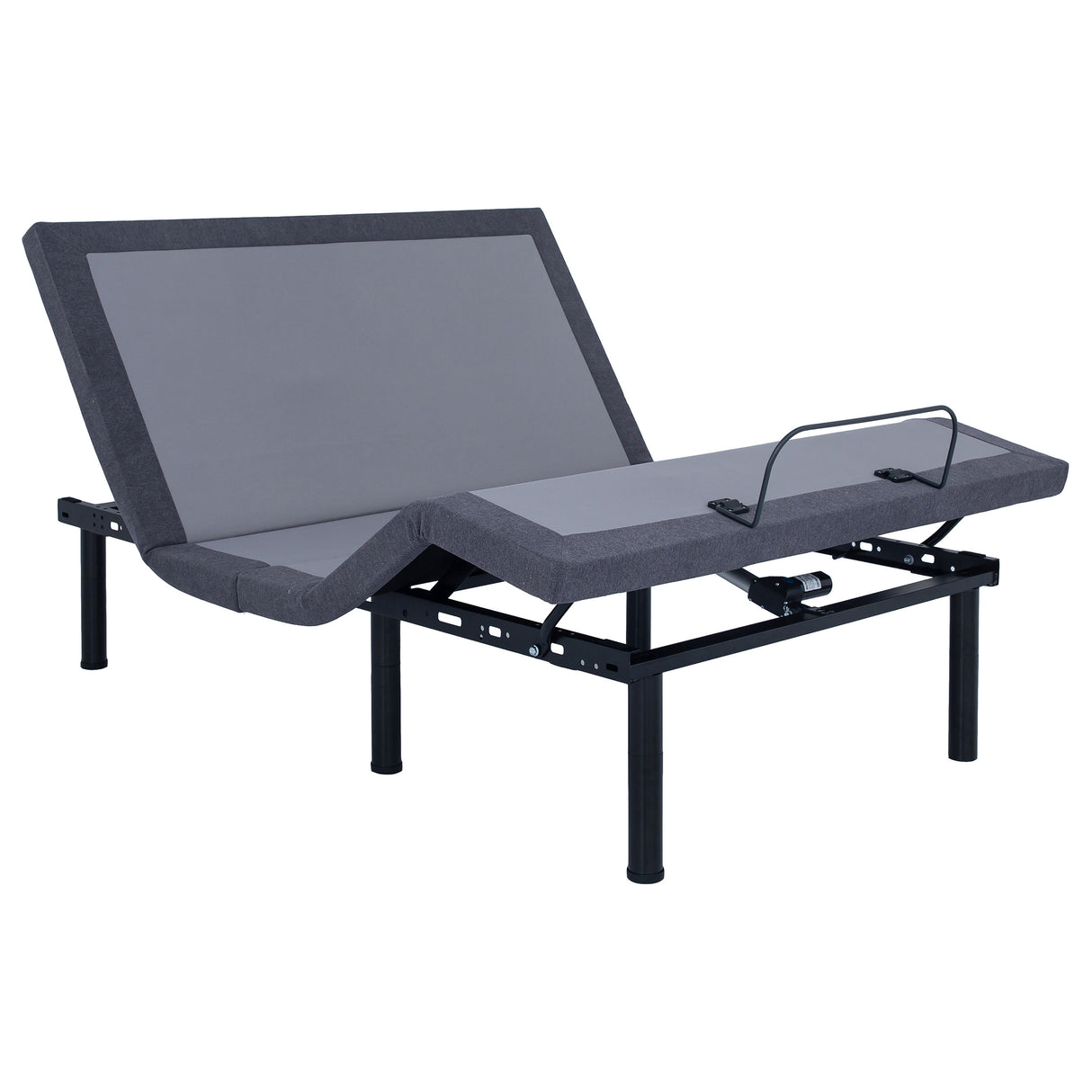 Negan Twin XL Adjustable Bed Base - Grey and Black