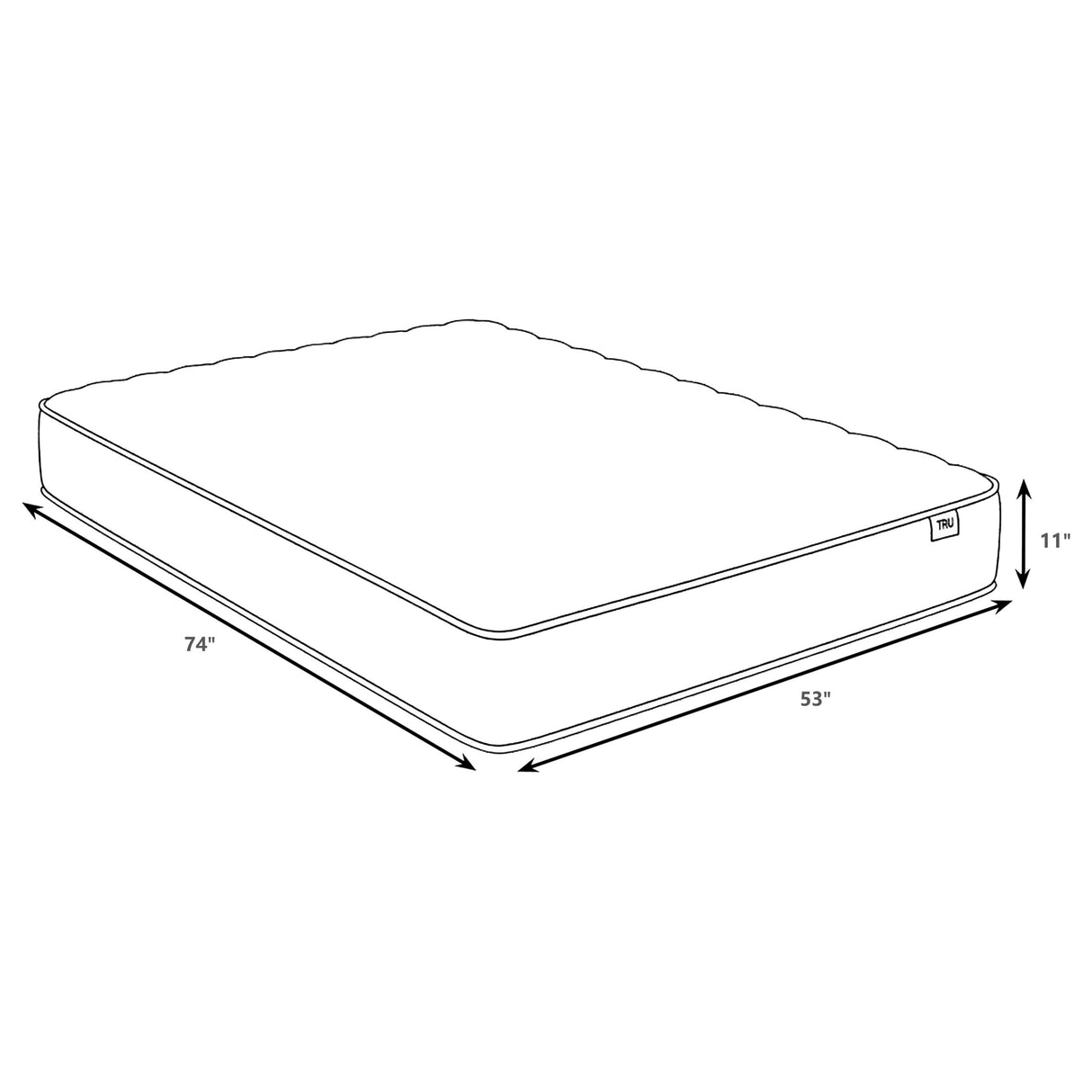 Hayes Full Firm Tight Top Hybrid Mattress in White