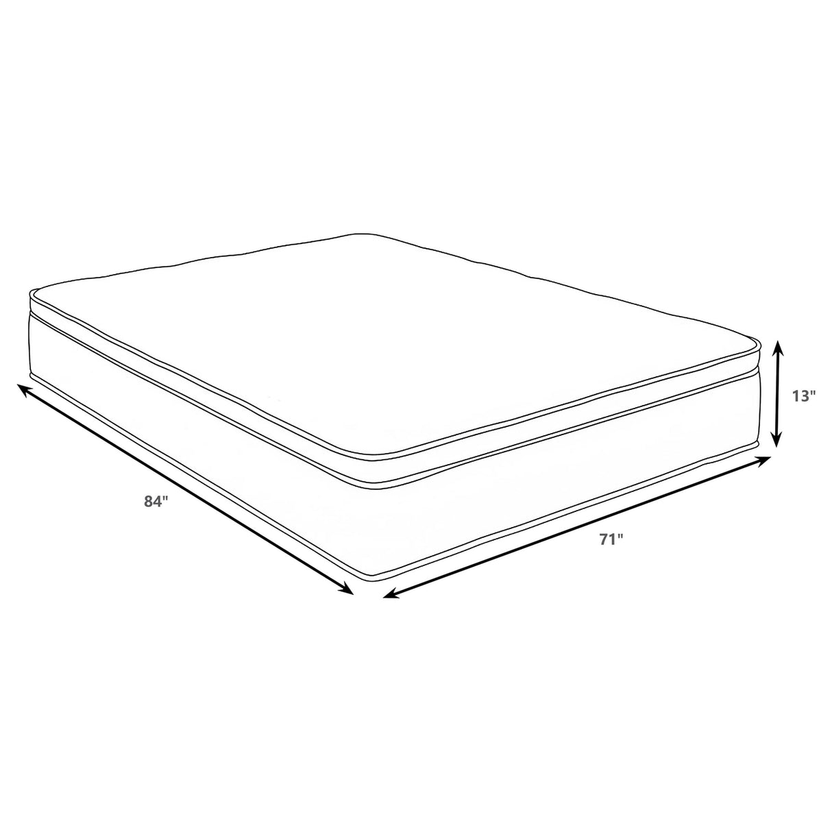 Sommet 13-Inch California King Bamboo Euro Top Hybrid Mattress
