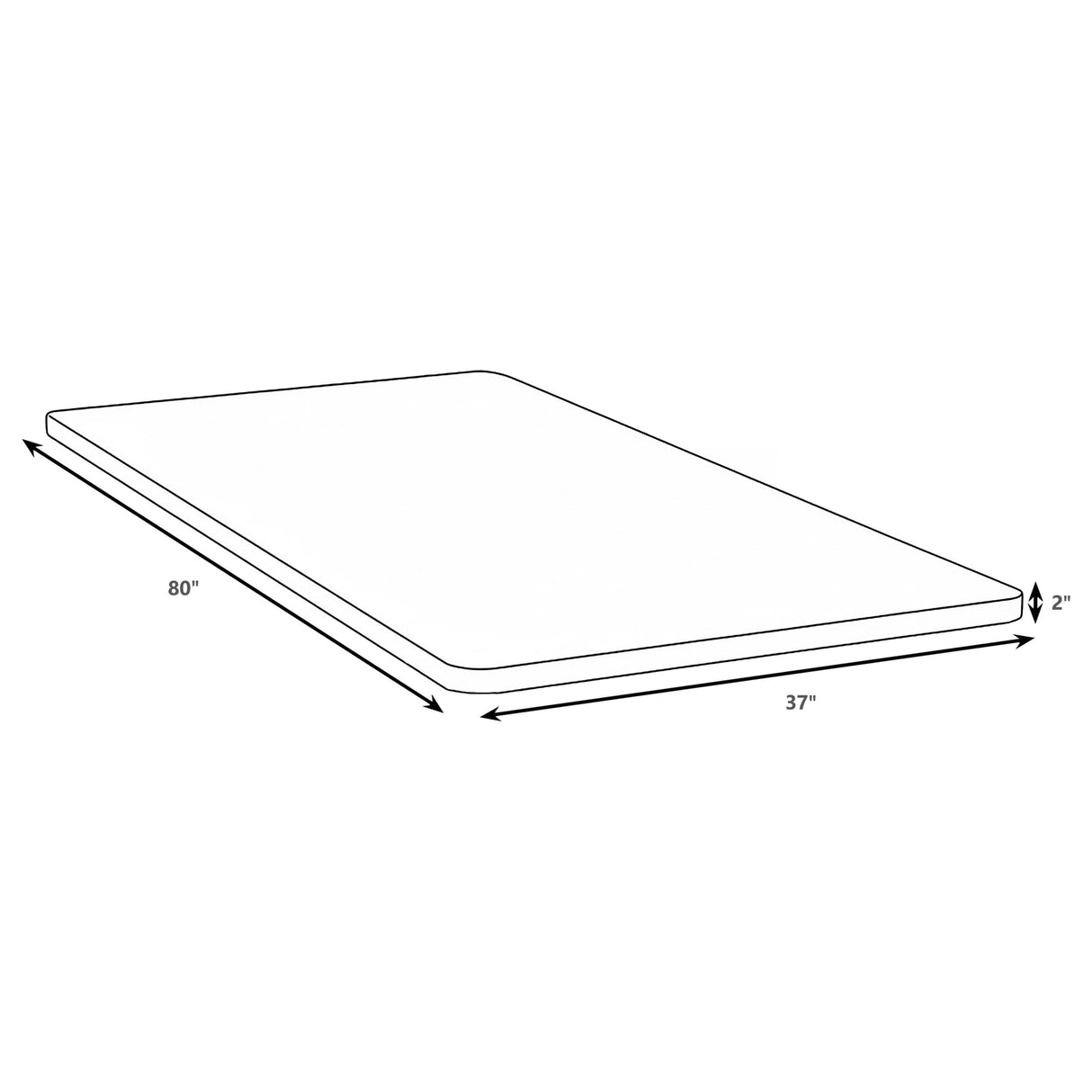 Eckard Twin XL Bunkie Board Foundation, Grey