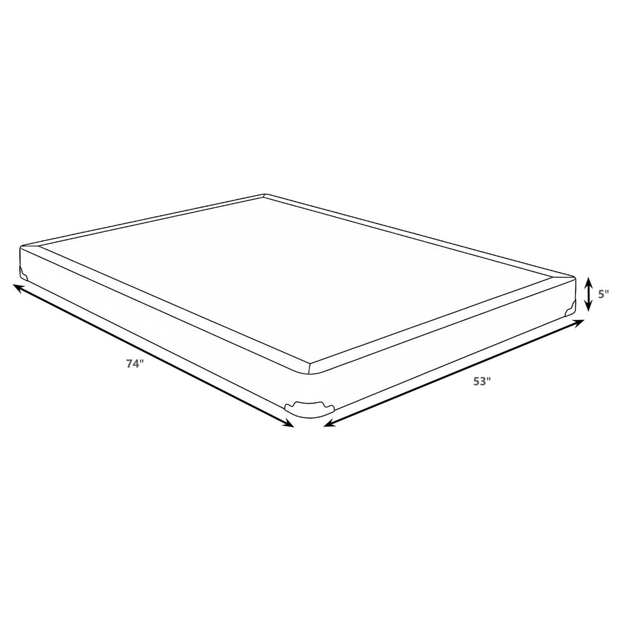 Mercer 5-Inch Full Low Profile Box Spring Foundation