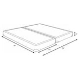 Mercer 5-inch Split Eastern King Low Profile Foundation, Grey