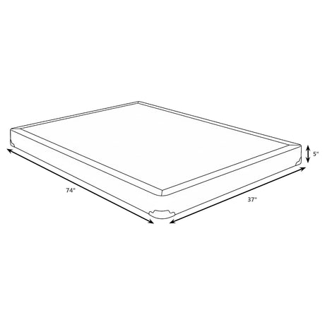 Mercer 5-inch Twin Low Profile Box Spring Foundation, Grey