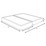 Mercer 9-Inch Split Eastern King Grey Box Spring Foundation