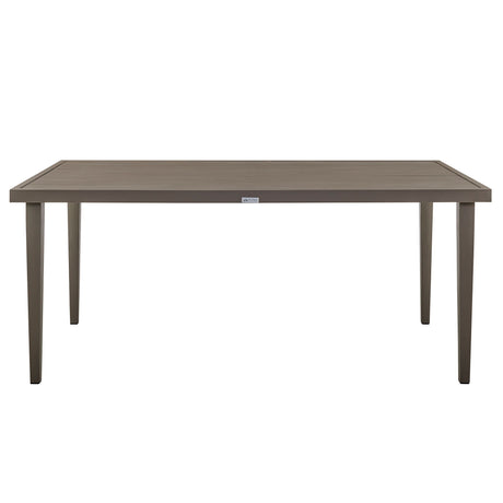 Grenada - 7 Piece Gray Aluminum Outdoor Dining Set With Gray Fabric