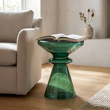 Aventura - Sculptural Blown Glass Accent Table - Green