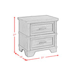 Colorado City - 2-Drawer Nightstand With USB - Charcoal