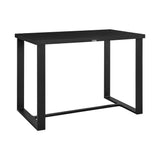 Alegria - Outdoor Patio 5-Piece Bar Table Set In Aluminum With Gray Rope And Cushions