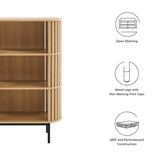 35.5" Three - Tier Display Cabinet Bookshelf with Timber Style Strips - Bookcases available at Alpine Outlets in Denver