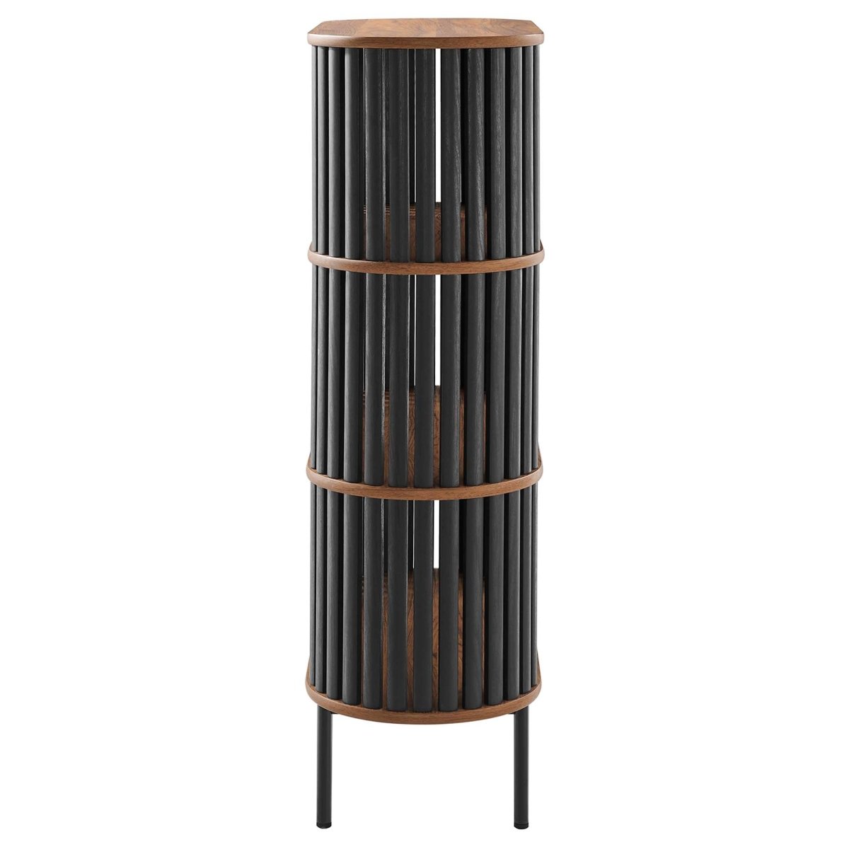 35.5" Three - Tier Display Cabinet Bookshelf with Timber Style Strips - Bookcases available at Alpine Outlets in Denver
