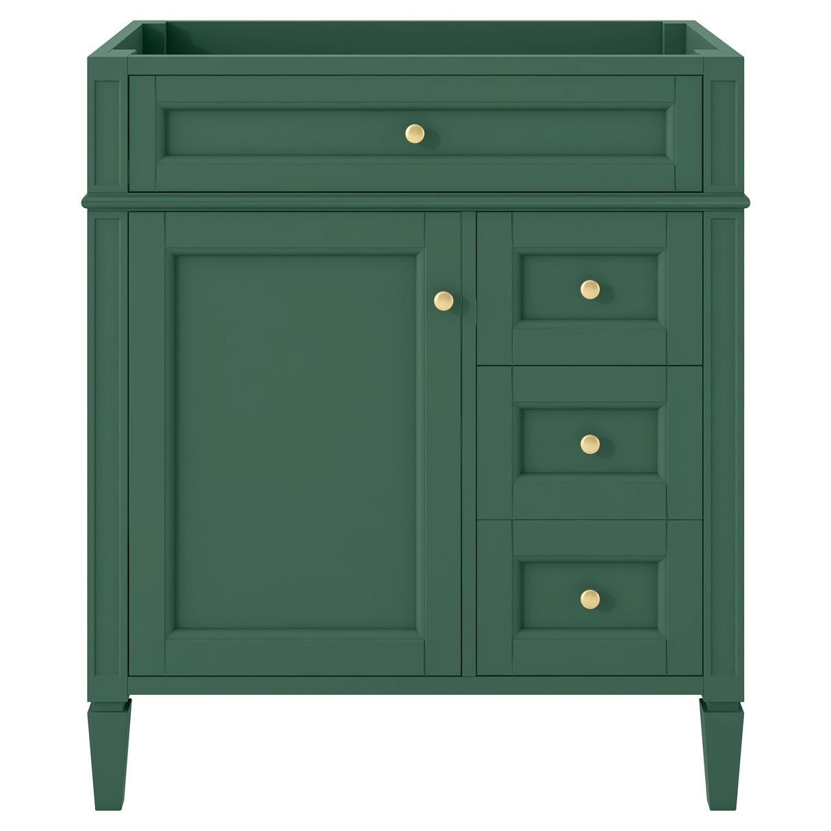 Bathroom Vanity With 2 Drawers And Tip-Out Drawer, Storage Cabinet