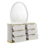 Giovanni - 6 Drawer Dresser (Only Dresser Included, Mirror Not Included) - White