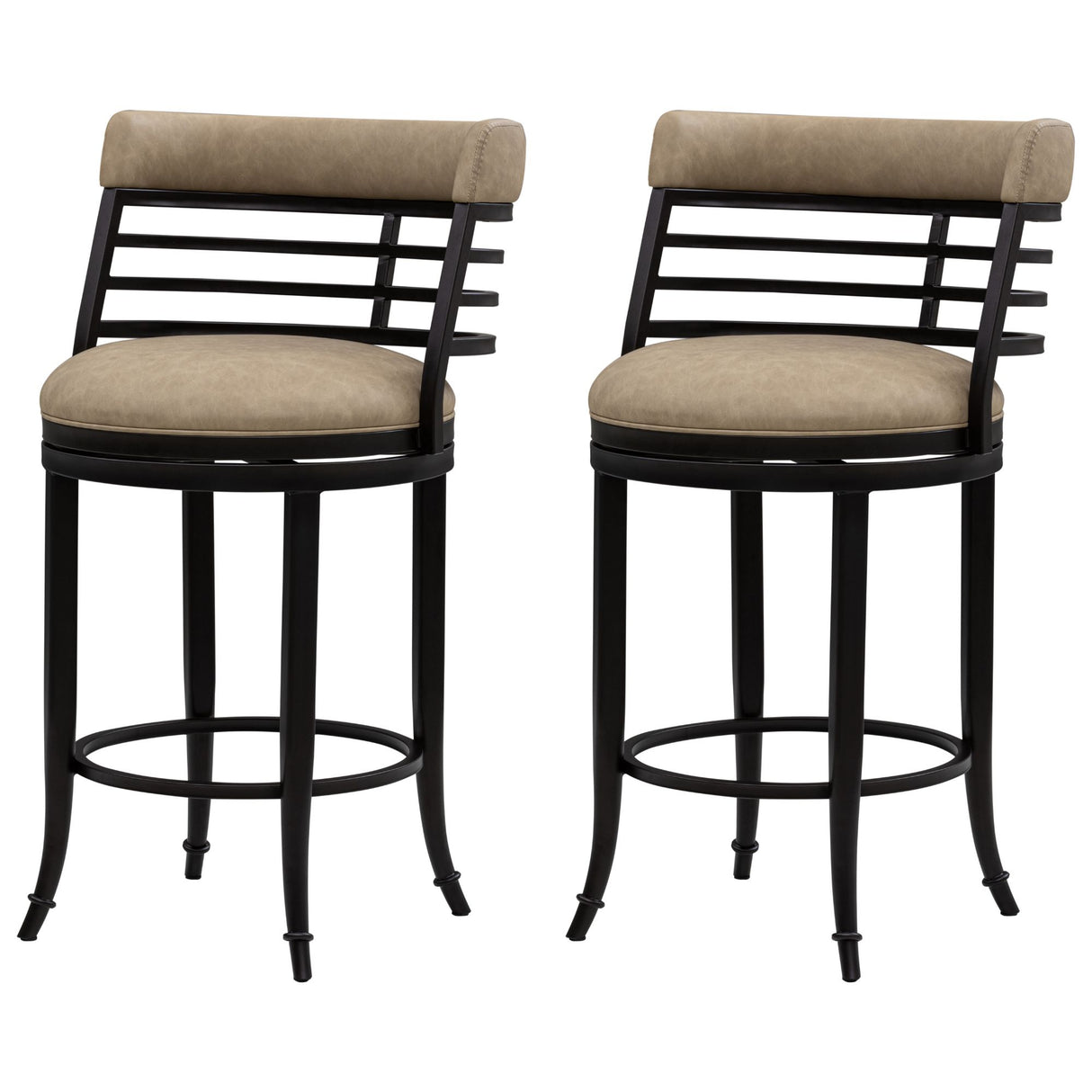Telia - Upholstered Swivel Counter Height Barstool