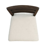 Upholstered Dining Chair With Ladder Back Design (Set of 2)