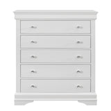 Shaker - 5 Pieces Bedroom Set With Crystal Inspired Tufted Headboard And LED Lighting