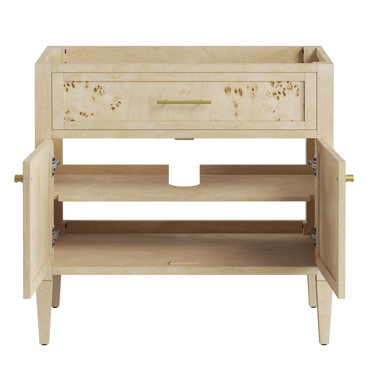 36" Burgundy Wood Bathroom Vanity Cabinet (Sink Basin Not Included) - Bathroom Fixtures - Alpine Outlets