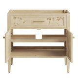 36" Burgundy Wood Bathroom Vanity Cabinet (Sink Basin Not Included) - Bathroom Fixtures - Alpine Outlets