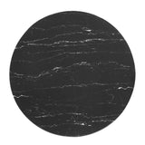 36 Inch Round Artificial Marble Pedestal Coffee Table - Coffee Tables available at Alpine Outlets in Denver