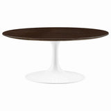 36 Inch Round Wood Pedestal Coffee Table - Coffee Tables available at Alpine Outlets in Denver