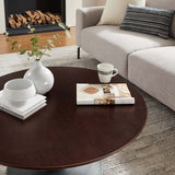 36 Inch Round Wood Pedestal Coffee Table - Coffee Tables available at Alpine Outlets in Denver