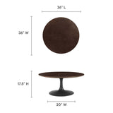 36 Inch Round Wood Pedestal Coffee Table - Coffee Tables available at Alpine Outlets in Denver