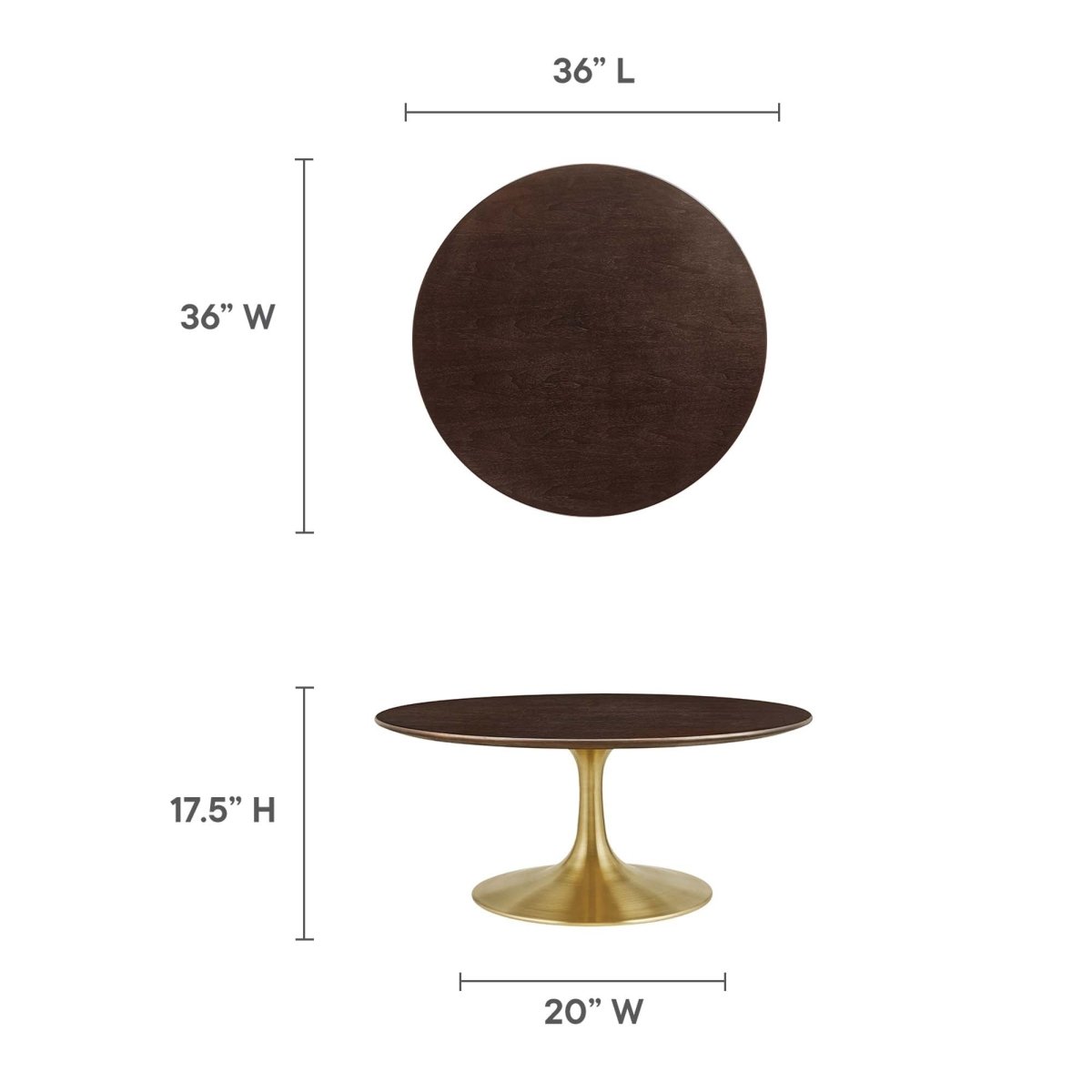 36 Inch Round Wood Pedestal Coffee Table - Coffee Tables available at Alpine Outlets in Denver