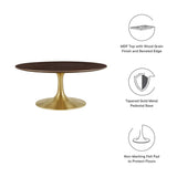 36 Inch Round Wood Pedestal Coffee Table - Coffee Tables available at Alpine Outlets in Denver