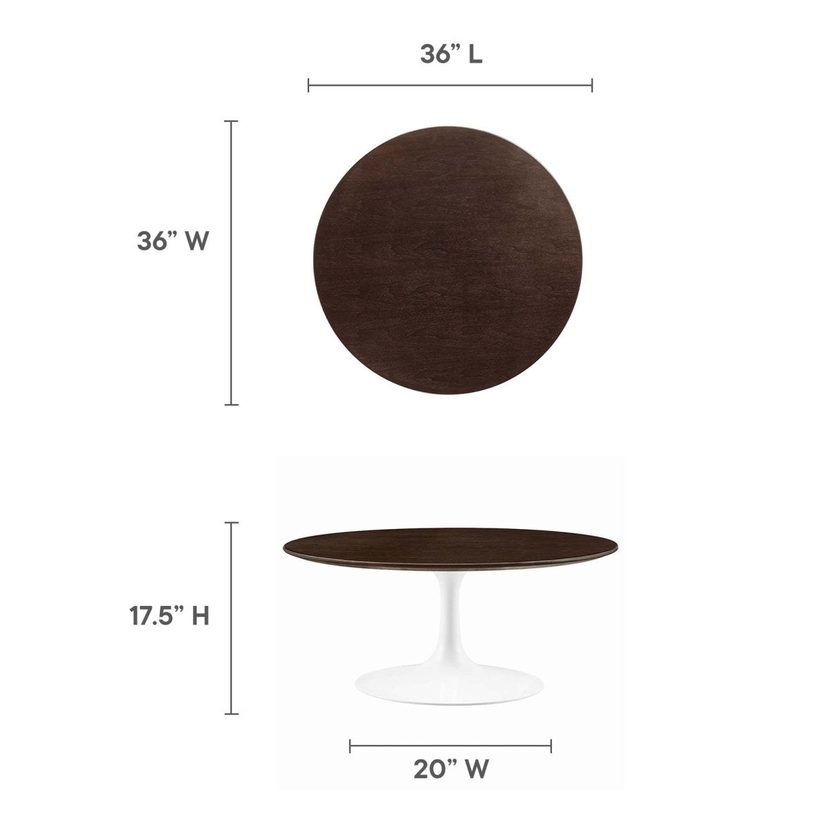 36 Inch Round Wood Pedestal Coffee Table - Coffee Tables available at Alpine Outlets in Denver