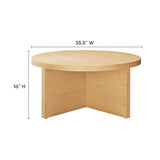 36 Inch Rustic Round Mango Wood Coffee Table - Coffee Tables available at Alpine Outlets in Denver
