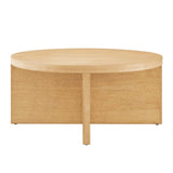 36 Inch Rustic Round Mango Wood Coffee Table - Coffee Tables available at Alpine Outlets in Denver