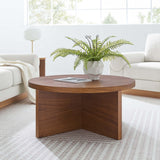 36 Inch Rustic Round Mango Wood Coffee Table - Coffee Tables available at Alpine Outlets in Denver