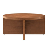 36 Inch Rustic Round Mango Wood Coffee Table - Coffee Tables available at Alpine Outlets in Denver