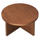 36 Inch Rustic Round Mango Wood Coffee Table - Coffee Tables available at Alpine Outlets in Denver