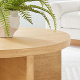 36 Inch Rustic Round Mango Wood Coffee Table - Coffee Tables available at Alpine Outlets in Denver