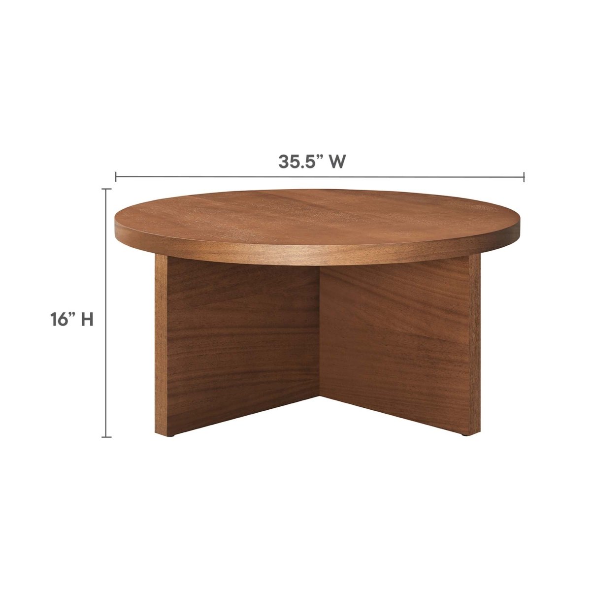 36 Inch Rustic Round Mango Wood Coffee Table - Coffee Tables available at Alpine Outlets in Denver