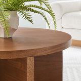 36 Inch Rustic Round Mango Wood Coffee Table - Coffee Tables available at Alpine Outlets in Denver