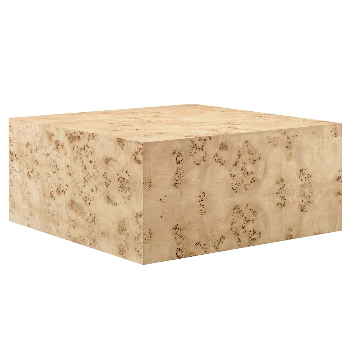36 Inch Sophisticated Square Burl Wood Coffee Table - Coffee Tables available at Alpine Outlets in Denver