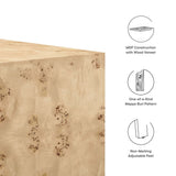36 Inch Sophisticated Square Burl Wood Coffee Table - Coffee Tables available at Alpine Outlets in Denver
