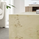 36 Inch Sophisticated Square Burl Wood Coffee Table - Coffee Tables available at Alpine Outlets in Denver