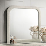 Sonya Upholstered Dresser Mirror - Ivory Boucle